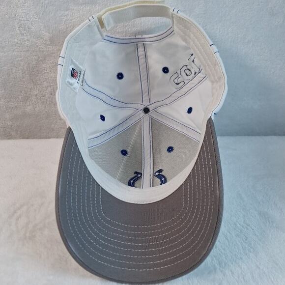 Indianapolis Colts NFL Adjustable Strapback Cap Hat White Blue Logo Team Apparel - Picture 7 of 8
